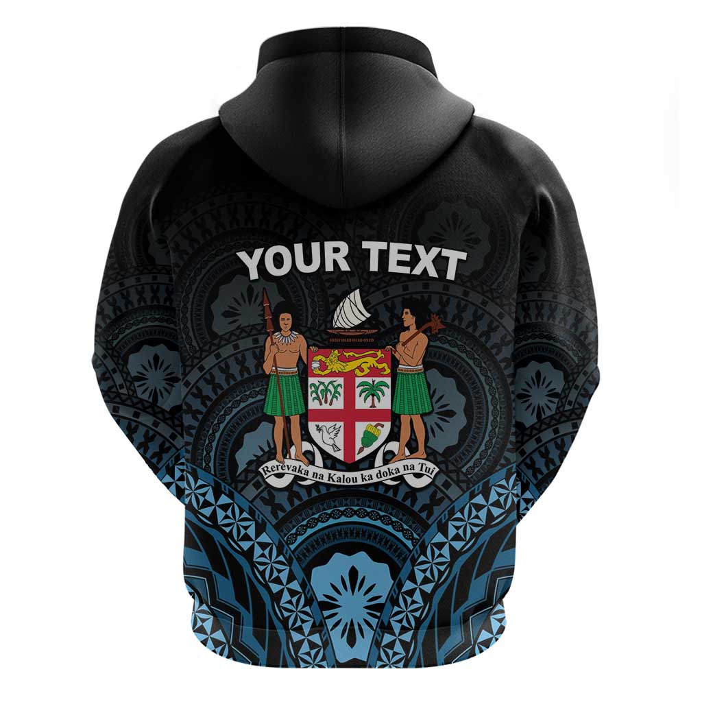 Personalised Happy Fiji Day 1970 Hoodie Flag Grunge Style LT05 - Polynesian Pride