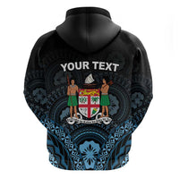 Personalised Happy Fiji Day 1970 Hoodie Flag Grunge Style LT05 - Polynesian Pride