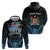 Personalised Happy Fiji Day 1970 Zip Hoodie Flag Grunge Style