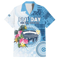 Fiji Day Family Matching Tank Maxi Dress and Hawaiian Shirt Proud To Be Fijian LT05 Dad's Shirt - Short Sleeve Blue - Polynesian Pride