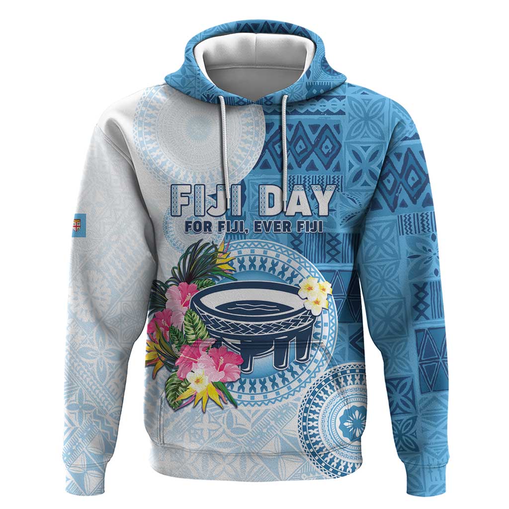 Fiji Day Hoodie Proud To Be Fijian LT05 Pullover Hoodie Blue - Polynesian Pride