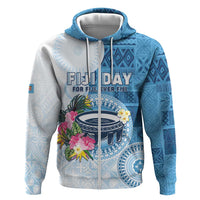 Fiji Day Hoodie Proud To Be Fijian LT05 Zip Hoodie Blue - Polynesian Pride