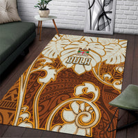 Fiji Spring Break Area Rug Fijian Tapa Pattern Brown LT05 Brown - Polynesian Pride
