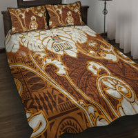 Fiji Spring Break Quilt Bed Set Fijian Tapa Pattern Brown LT05 - Polynesian Pride