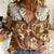 Personalized Fiji Spring Break Women Casual Shirt Fijian Tapa Pattern Brown LT05 Female Brown - Polynesian Pride