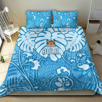 Fiji Spring Break Bedding Set Fijian Tapa Pattern Blue LT05 - Polynesian Pride