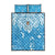 Fiji Spring Break Quilt Bed Set Fijian Tapa Pattern Blue LT05 Blue - Polynesian Pride