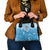 Fiji Spring Break Shoulder Handbag Fijian Tapa Pattern Blue LT05 - Polynesian Pride