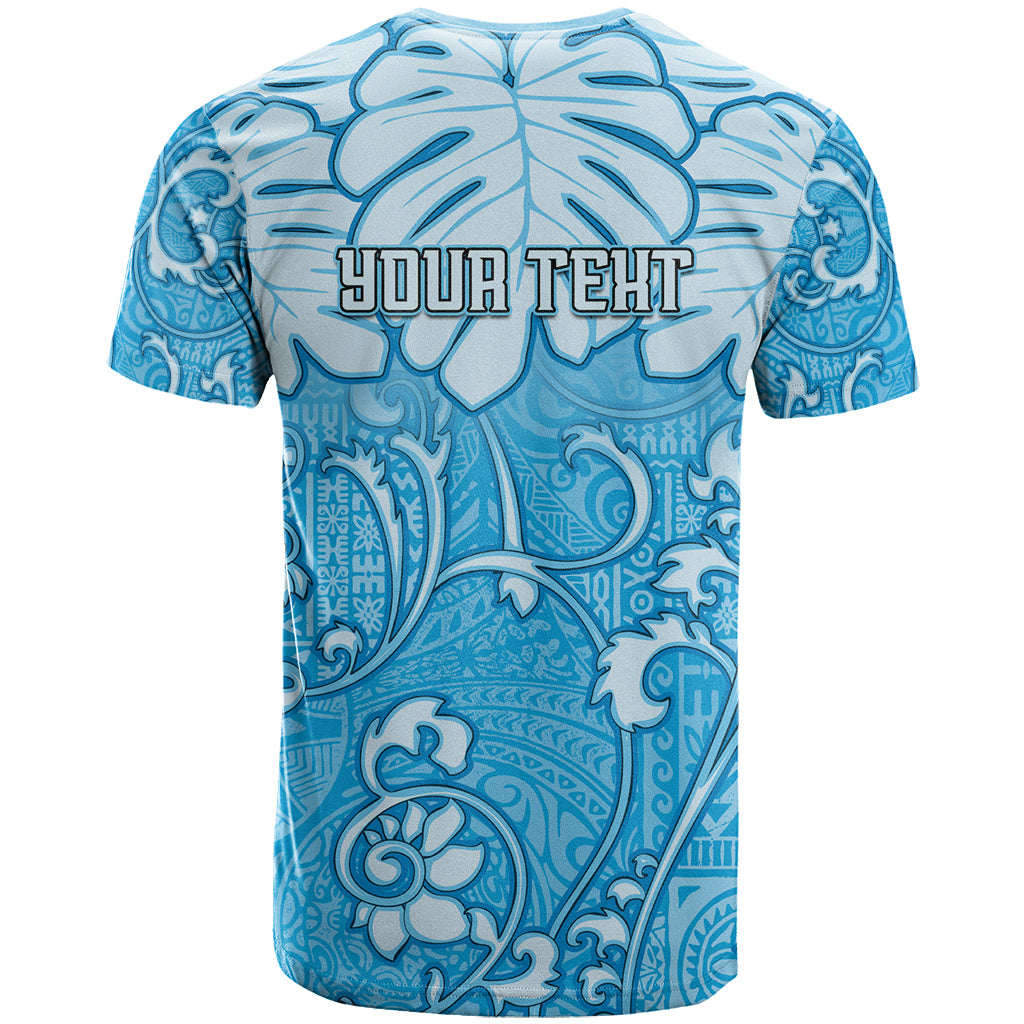 Personalized Fiji Spring Break T Shirt Fijian Tapa Pattern Blue LT05 - Polynesian Pride