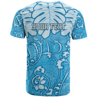 Personalized Fiji Spring Break T Shirt Fijian Tapa Pattern Blue LT05 - Polynesian Pride
