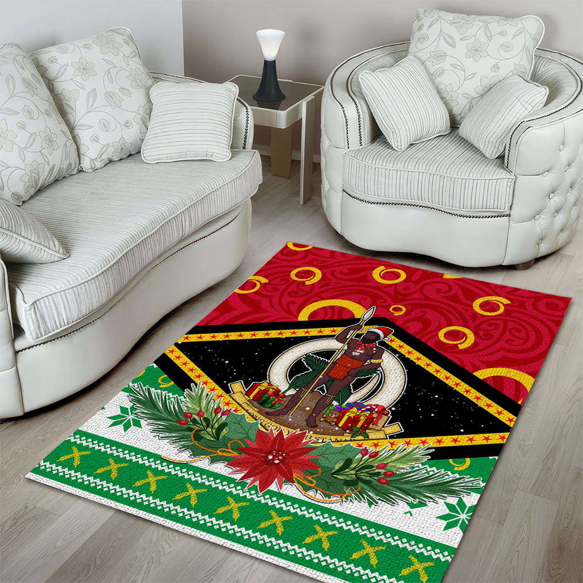 Vanuatu Christmas Area Rug Santa God Yumi LT05 - Polynesian Pride