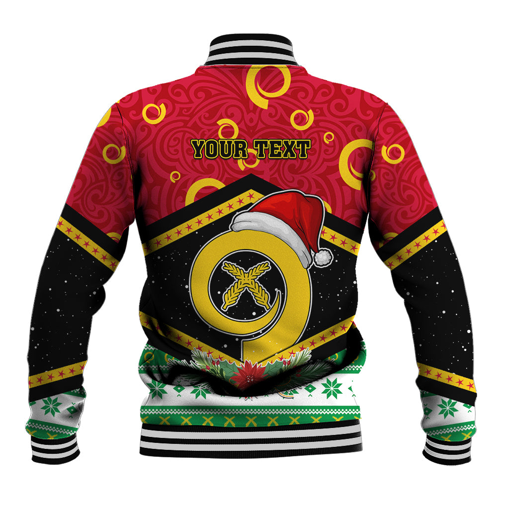Personalized Vanuatu Christmas Baseball Jacket Santa God Yumi LT05 - Polynesian Pride