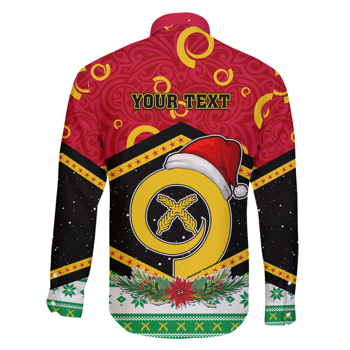 Personalized Vanuatu Christmas Family Matching Mermaid Dress and Hawaiian Shirt Santa God Yumi LT05 - Polynesian Pride