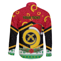 Personalized Vanuatu Christmas Family Matching Mermaid Dress and Hawaiian Shirt Santa God Yumi LT05 - Polynesian Pride