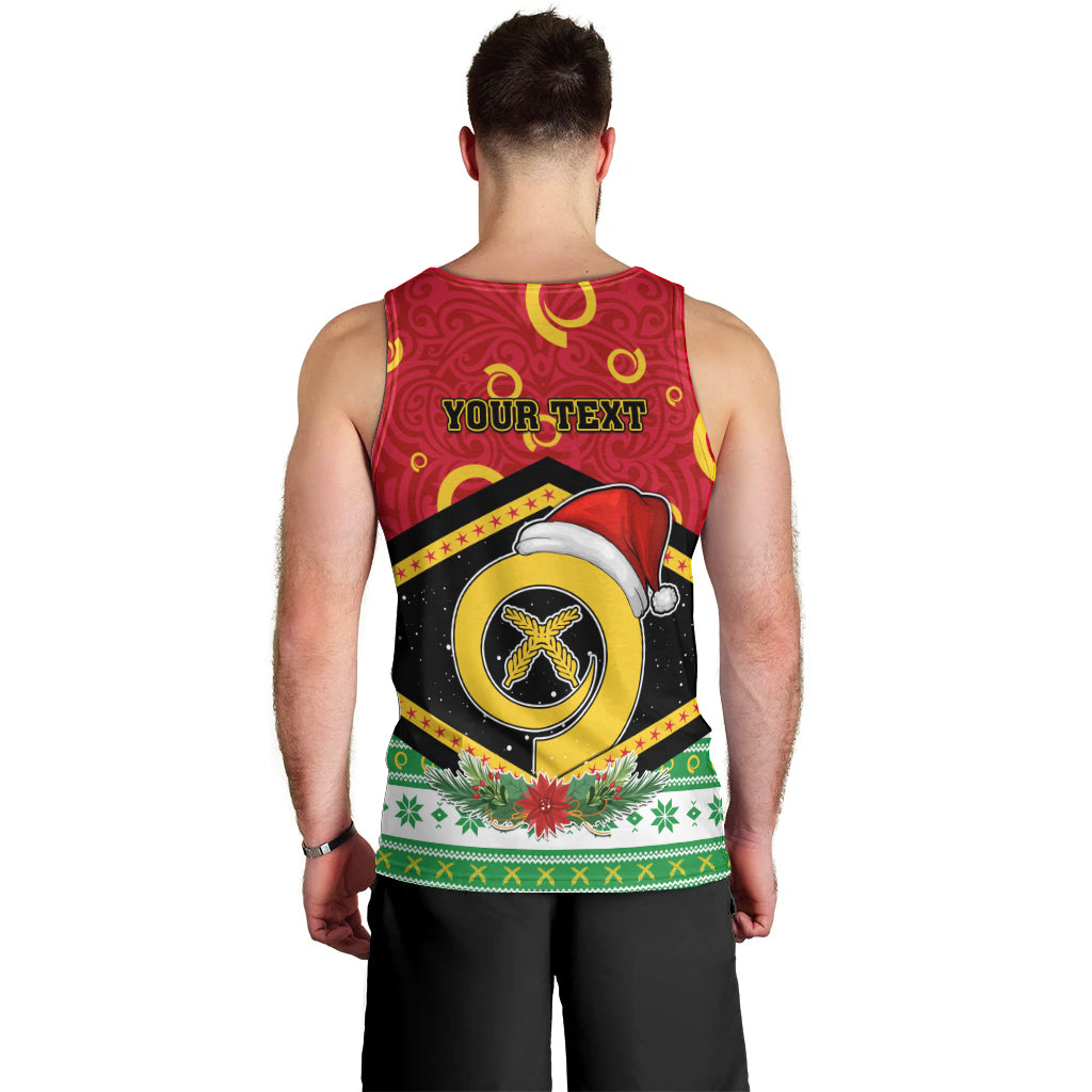 Personalized Vanuatu Christmas Men Tank Top Santa God Yumi LT05 - Polynesian Pride