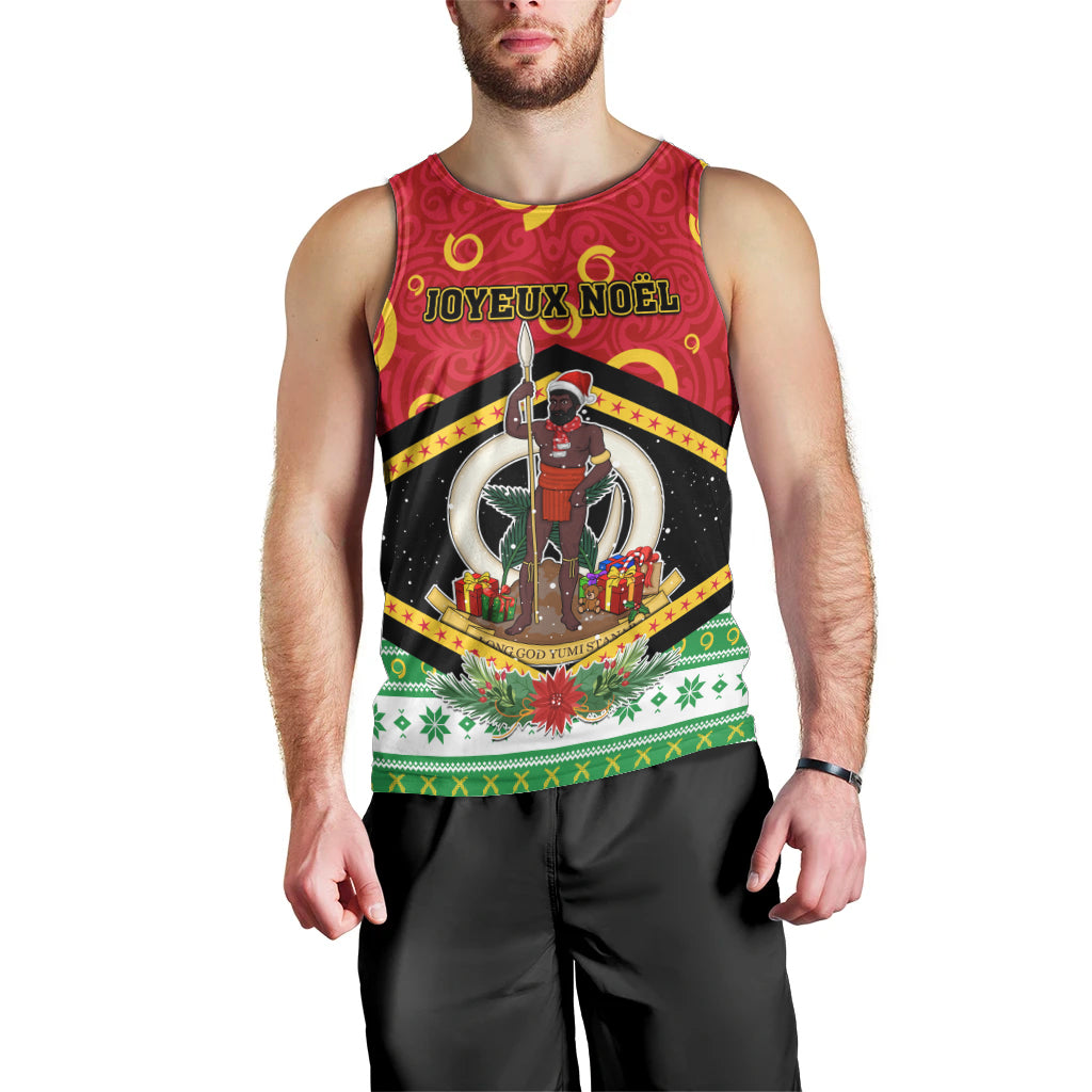 Personalized Vanuatu Christmas Men Tank Top Santa God Yumi LT05 - Polynesian Pride