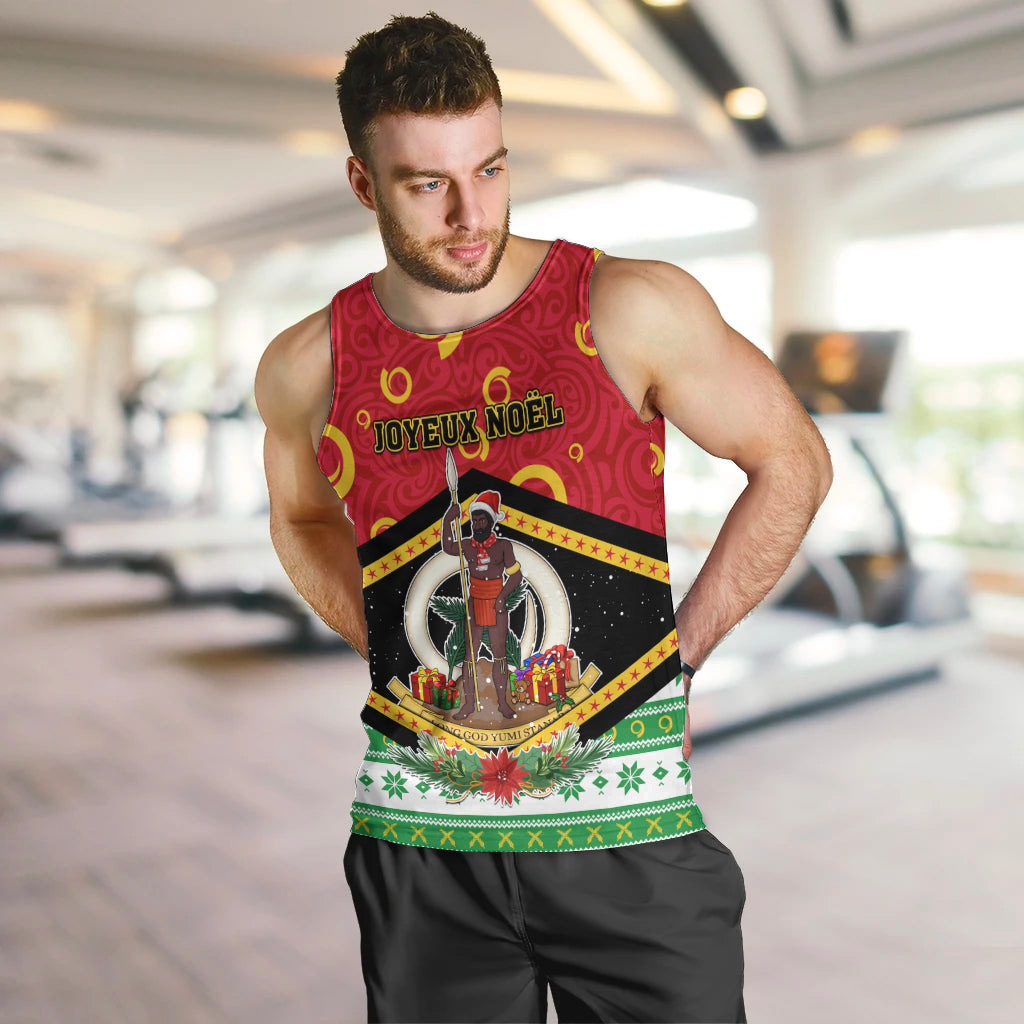 Personalized Vanuatu Christmas Men Tank Top Santa God Yumi LT05 - Polynesian Pride