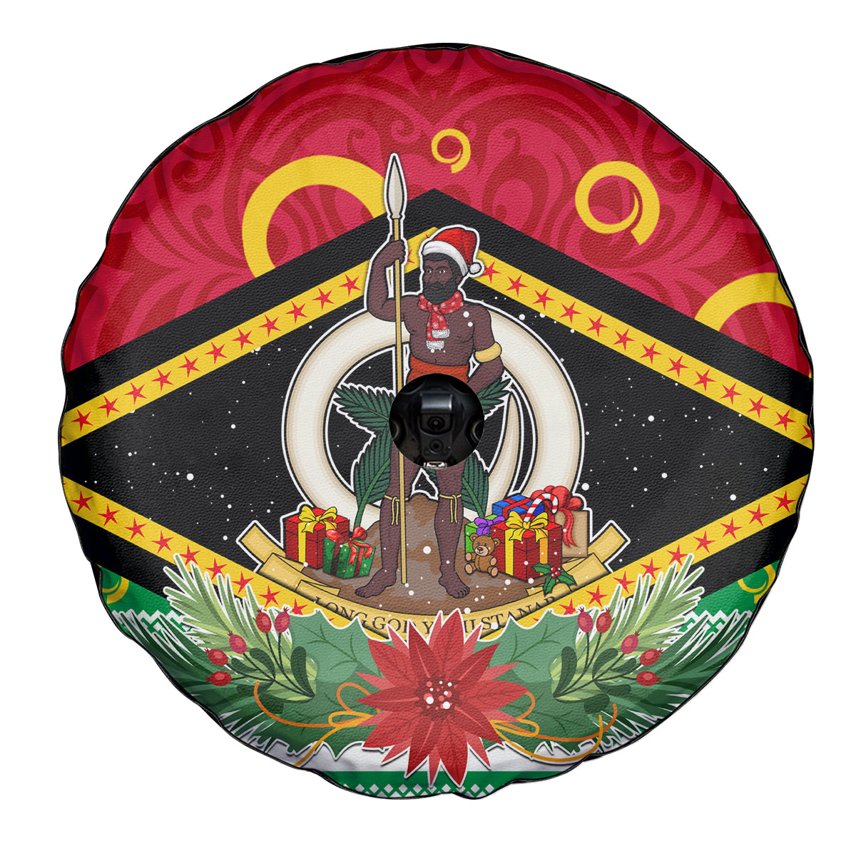 Vanuatu Christmas Spare Tire Cover Santa God Yumi LT05 - Polynesian Pride