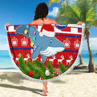 Samoa Christmas Beach Blanket Santas Whale Manuia Le Kerisimasi LT05 - Wonder Print Shop
