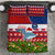 Samoa Christmas Bedding Set Santas Whale Manuia Le Kerisimasi LT05 Red - Polynesian Pride