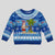 Personalised Fiji Christmas Kid Ugly Christmas Sweater Santa Claus Surf Marau Na Kerisimasi LT05 Kid Blue - Polynesian Pride