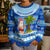 Personalised Fiji Christmas Kid Ugly Christmas Sweater Santa Claus Surf Marau Na Kerisimasi LT05 - Polynesian Pride