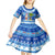 Personalized Fiji Christmas Kid Short Sleeve Dress Santa Claus Surf Marau Na Kerisimasi LT05 - Polynesian Pride