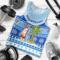 Personalized Fiji Christmas Men Tank Top Santa Claus Surf Marau Na Kerisimasi LT05 - Polynesian Pride