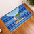 Fiji Christmas Rubber Doormat Santa Claus Surf Marau Na Kerisimasi LT05 Blue - Polynesian Pride