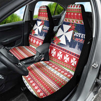 Wallis and Futuna Christmas Car Seat Cover Poinsettia Joyeux Noel