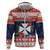 Wallis and Futuna Christmas Hoodie Poinsettia Joyeux Noel