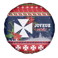 Wallis and Futuna Christmas Spare Tire Cover Poinsettia Joyeux Noel