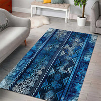 Hawaii Makahiki Turtle Area Rug Galaxy Tapa Pattern - Polynesian Pride