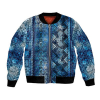 Hawaii Makahiki Turtle Bomber Jacket Galaxy Tapa Pattern - Polynesian Pride