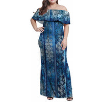 Hawaii Makahiki Turtle Family Matching Off Shoulder Maxi Dress and Hawaiian Shirt Galaxy Tapa Pattern - Polynesian Pride
