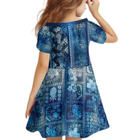 Hawaii Makahiki Turtle Family Matching Off Shoulder Short Dress and Hawaiian Shirt Galaxy Tapa Pattern - Polynesian Pride