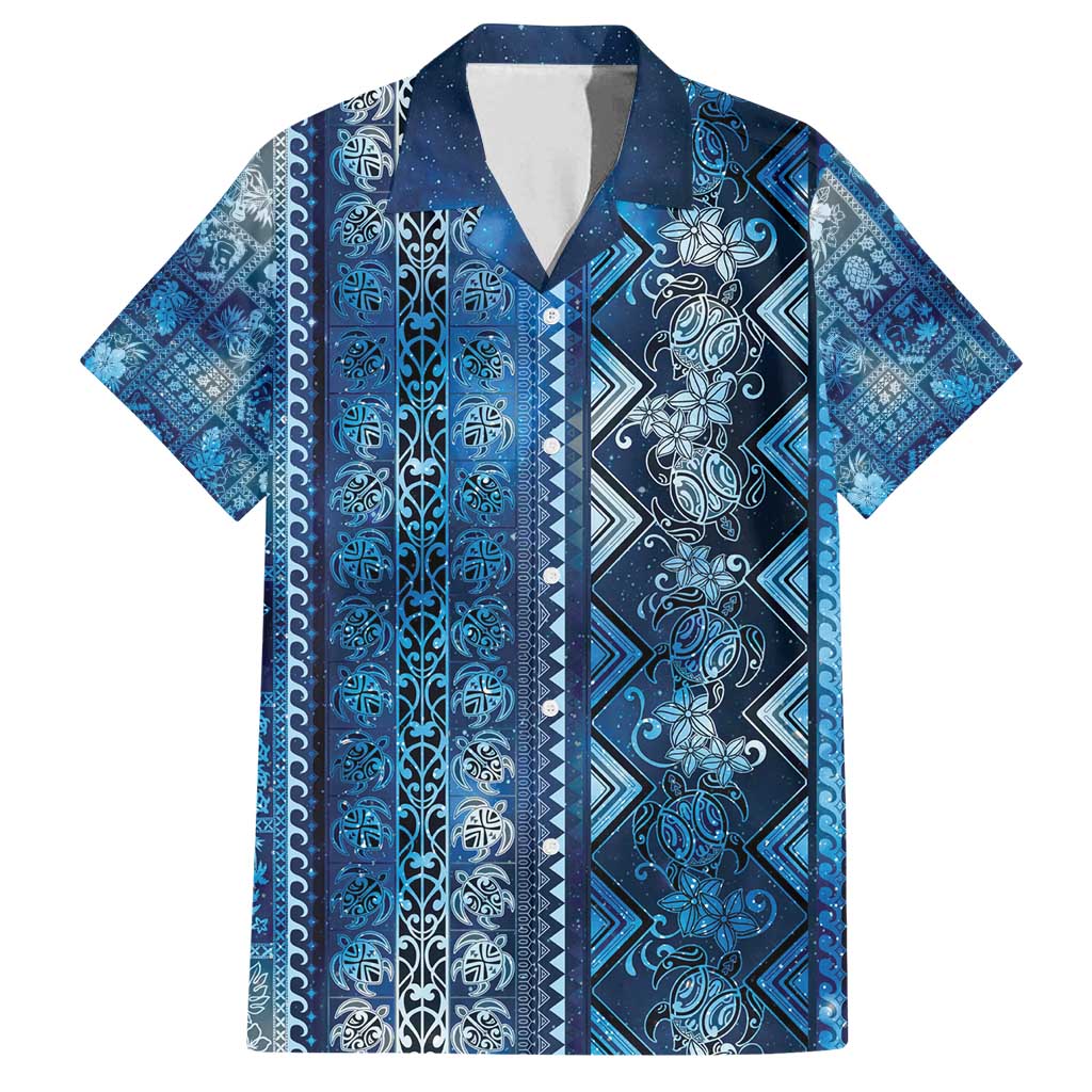 Hawaii Makahiki Turtle Family Matching Puletasi and Hawaiian Shirt Galaxy Tapa Pattern - Polynesian Pride