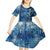 Hawaii Makahiki Turtle Kid Short Sleeve Dress Galaxy Tapa Pattern - Polynesian Pride
