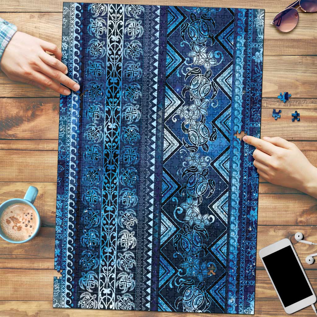 Hawaii Makahiki Turtle Puzzle Galaxy Tapa Pattern LT05 Galaxy - Polynesian Pride