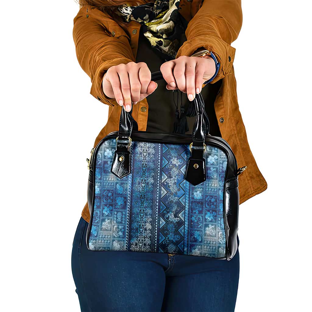 Hawaii Makahiki Turtle Shoulder Handbag Galaxy Tapa Pattern LT05 One Size Galaxy - Polynesian Pride