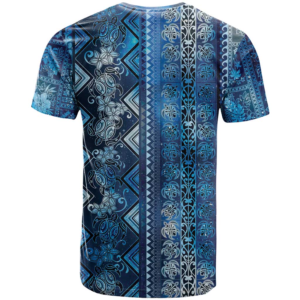 Hawaii Makahiki Turtle T Shirt Galaxy Tapa Pattern - Polynesian Pride