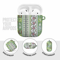 Hawaii Makahiki Turtle AirPods Case Green Tapa Pattern - Polynesian Pride