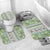 Hawaii Makahiki Turtle Bathroom Set Green Tapa Pattern - Polynesian Pride