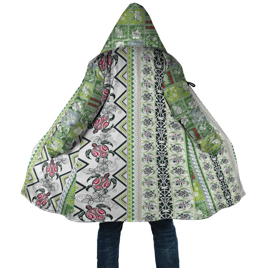 Hawaii Makahiki Turtle Cloak Green Tapa Pattern - Polynesian Pride