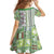 Hawaii Makahiki Turtle Family Matching Off Shoulder Maxi Dress and Hawaiian Shirt Green Tapa Pattern - Polynesian Pride