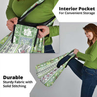 Hawaii Makahiki Turtle Grocery Bag Green Tapa Pattern - Polynesian Pride