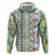 Hawaii Makahiki Turtle Hoodie Green Tapa Pattern - Polynesian Pride