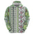 Hawaii Makahiki Turtle Hoodie Green Tapa Pattern - Polynesian Pride
