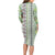 Hawaii Makahiki Turtle Long Sleeve Bodycon Dress Green Tapa Pattern - Polynesian Pride