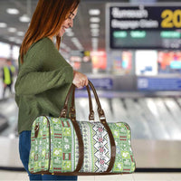 Hawaii Makahiki Turtle Travel Bag Green Tapa Pattern - Polynesian Pride